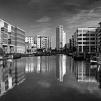 Buy canvas prints of Leeds Dock Reflections by Darren Galpin