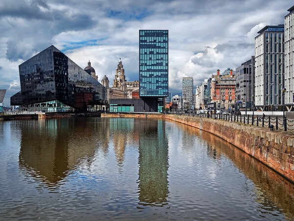 Canning Dock Reflections Picture Board by Darren Galpin