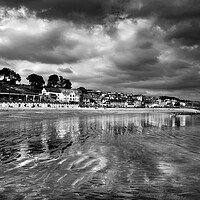 Buy canvas prints of Lyme Regis Beach Reflections, Dorset by Darren Galpin