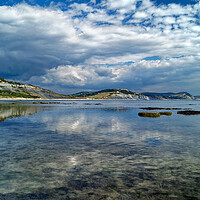 Buy canvas prints of Jurassic Coast and Lyme Bay Reflections by Darren Galpin