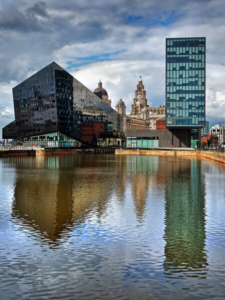Canning Dock Reflections Picture Board by Darren Galpin