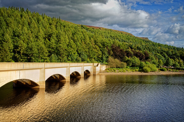 Ladybower Viaduct and Bamford Edge Picture Board by Darren Galpin
