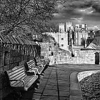 Buy canvas prints of York City Wall and Skyline by Darren Galpin