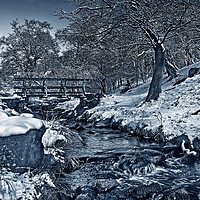 Buy canvas prints of Burbage Brook in Winter  by Darren Galpin