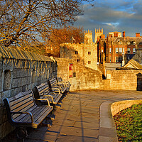Buy canvas prints of York City Wall and Skyline by Darren Galpin