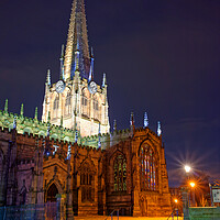 Buy canvas prints of Rotherham Minster at Night by Darren Galpin