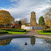 Buy canvas prints of Cenotaph and Gardens, Clifton Park, Rotherham   by Darren Galpin