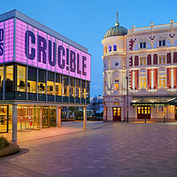 Buy canvas prints of Crucible & Lyceum Theatres, Sheffield   by Darren Galpin