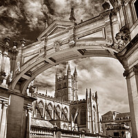 Buy canvas prints of Bath Abbey and Arch     by Darren Galpin