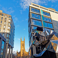 Buy canvas prints of New Era Square and St Marys Church, Sheffield by Darren Galpin