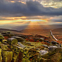Buy canvas prints of Hope Valley Sunset, Peak District by Darren Galpin