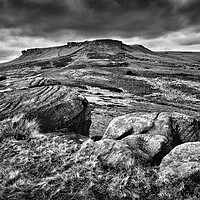 Buy canvas prints of Higger Tor and Carl Wark by Darren Galpin