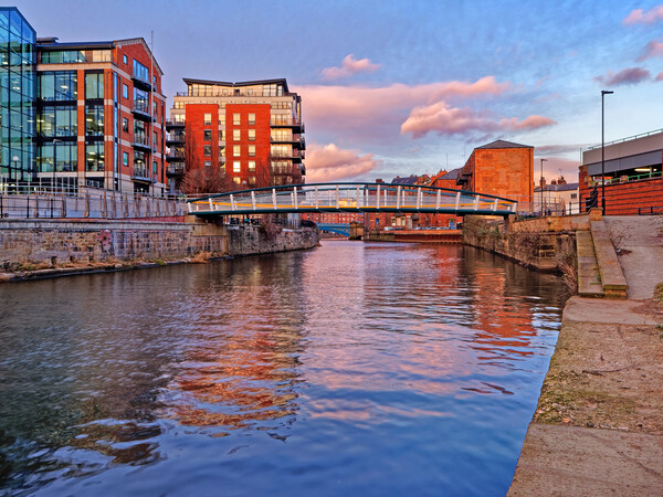  David Oluwale Bridge and River Aire, Leeds  Picture Board by Darren Galpin