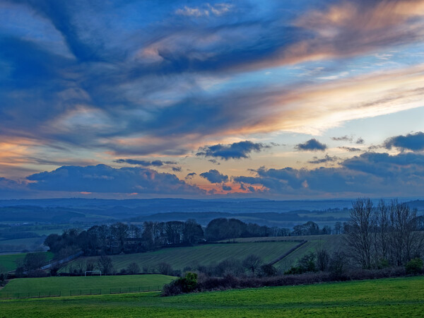 Barnsley Landscape at Sunset Picture Board by Darren Galpin