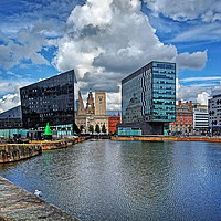 Buy canvas prints of Canning Dock Reflections, Liverpool by Darren Galpin