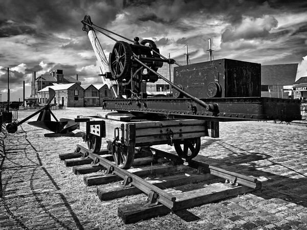 Old Crane, Canning Dock, Liverpool Picture Board by Darren Galpin