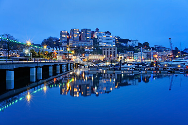 Torquay Harbour and Marina at Dusk Picture Board by Darren Galpin