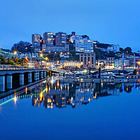 Buy canvas prints of Torquay Harbour and Marina at Dusk by Darren Galpin