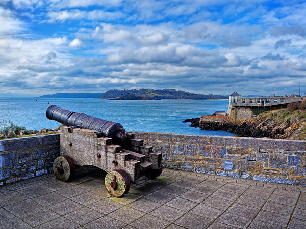 Cannon Lookout, Plymouth Hoe Picture Board by Darren Galpin