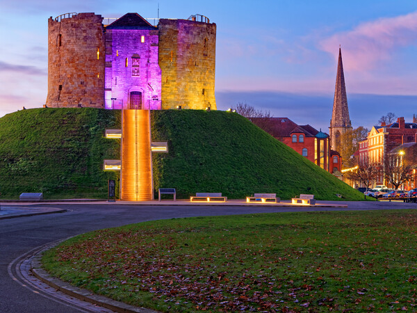 Cliffords Tower, York at Dusk Picture Board by Darren Galpin