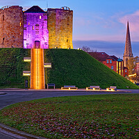 Buy canvas prints of Cliffords Tower, York at Dusk by Darren Galpin