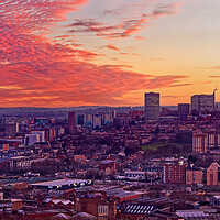 Buy canvas prints of  Sheffield City Centre at Sunset by Darren Galpin
