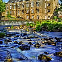 Buy canvas prints of  Bamford Weir and Mill      by Darren Galpin