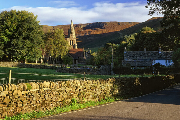 Holy Trinity Church, Edale & Kinder Scout Picture Board by Darren Galpin