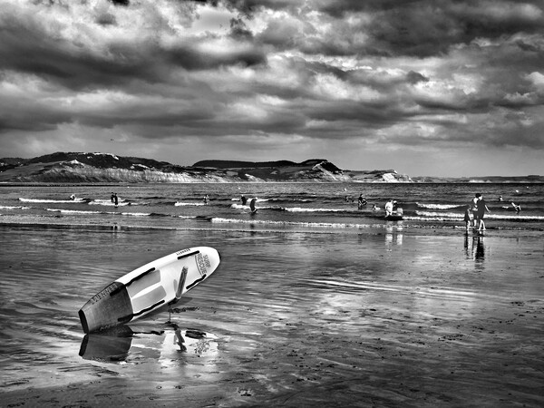 Lyme Regis Beach Picture Board by Darren Galpin