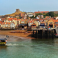 Buy canvas prints of Whitby Harbour Panorama by Darren Galpin