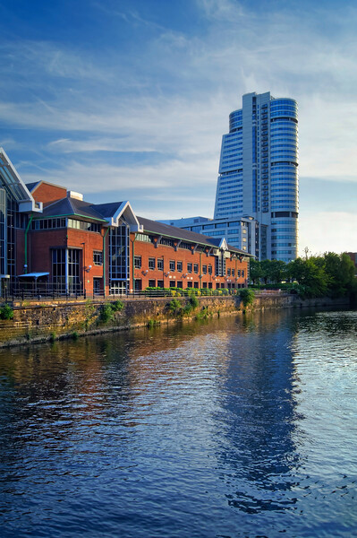 Bridgewater Place and River Aire in Leeds Picture Board by Darren Galpin
