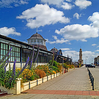 Buy canvas prints of Central Bandstand and Clock Tower, Herne Bay by Darren Galpin