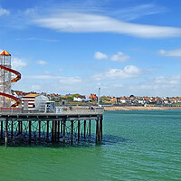 Buy canvas prints of Herne Bay Pier Panorama by Darren Galpin