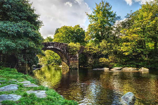 Hexworthy Bridge, Dartmoor Picture Board by Darren Galpin