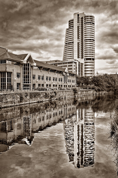 Bridgewater Place and River Aire in Leeds   Picture Board by Darren Galpin
