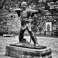 Buy canvas prints of Robin Hood Statue, Nottingham by Darren Galpin