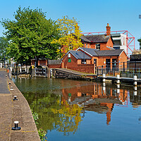 Buy canvas prints of Nottingham Canal and City Ground by Darren Galpin