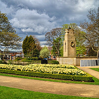 Buy canvas prints of Cenotaph and Gardens, Clifton Park, Rotherham  by Darren Galpin