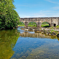 Buy canvas prints of Linton Bridge and River Wharfe  by Darren Galpin
