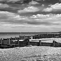 Buy canvas prints of Whitstable Beach Panorama by Darren Galpin