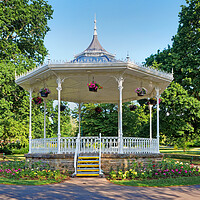Buy canvas prints of Vivary Park Bandstand, Taunton by Darren Galpin