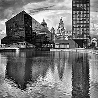 Buy canvas prints of Canning Dock Reflections, Liverpool by Darren Galpin