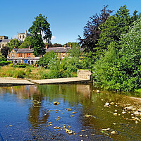Buy canvas prints of Ripon Cathedral and River Skell by Darren Galpin