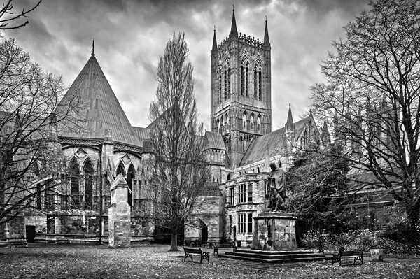 Lincoln Cathedral and Tennyson Statue Picture Board by Darren Galpin