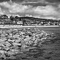 Buy canvas prints of Lyme Regis from North Wall   by Darren Galpin