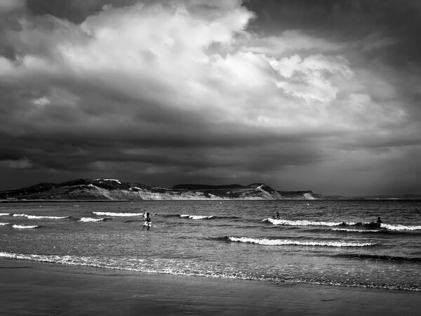 Lyme Regis Beach Picture Board by Darren Galpin