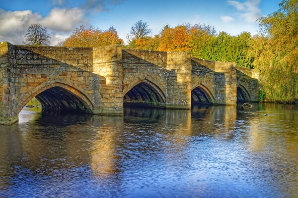 Bakewell Bridge and River Wye   Picture Board by Darren Galpin