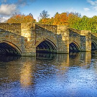 Buy canvas prints of Bakewell Bridge and River Wye   by Darren Galpin