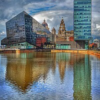Buy canvas prints of Canning Dock Reflections, Liverpool  by Darren Galpin