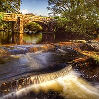 Buy canvas prints of Hill Bridge and River Tavy by Darren Galpin